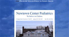 Desktop Screenshot of newtowncenterpediatrics.com
