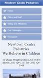 Mobile Screenshot of newtowncenterpediatrics.com