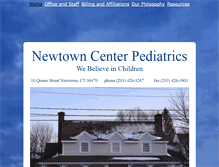 Tablet Screenshot of newtowncenterpediatrics.com